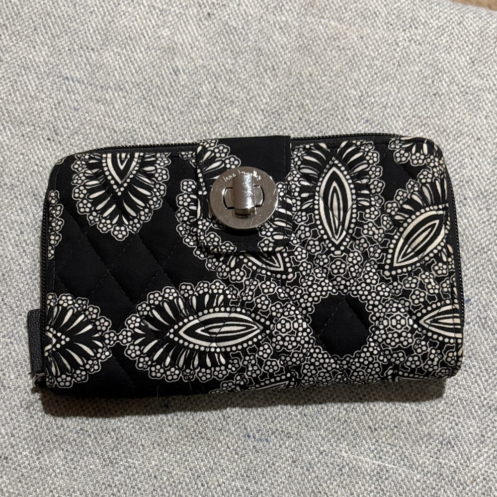 Vera Bradley Black and White Patterned Women's Wallet
